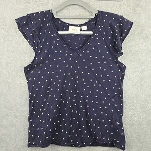 Maeve by Anthropologie Top‎ Small Sleeveless V-Neck Polka Dot Tank Camisole